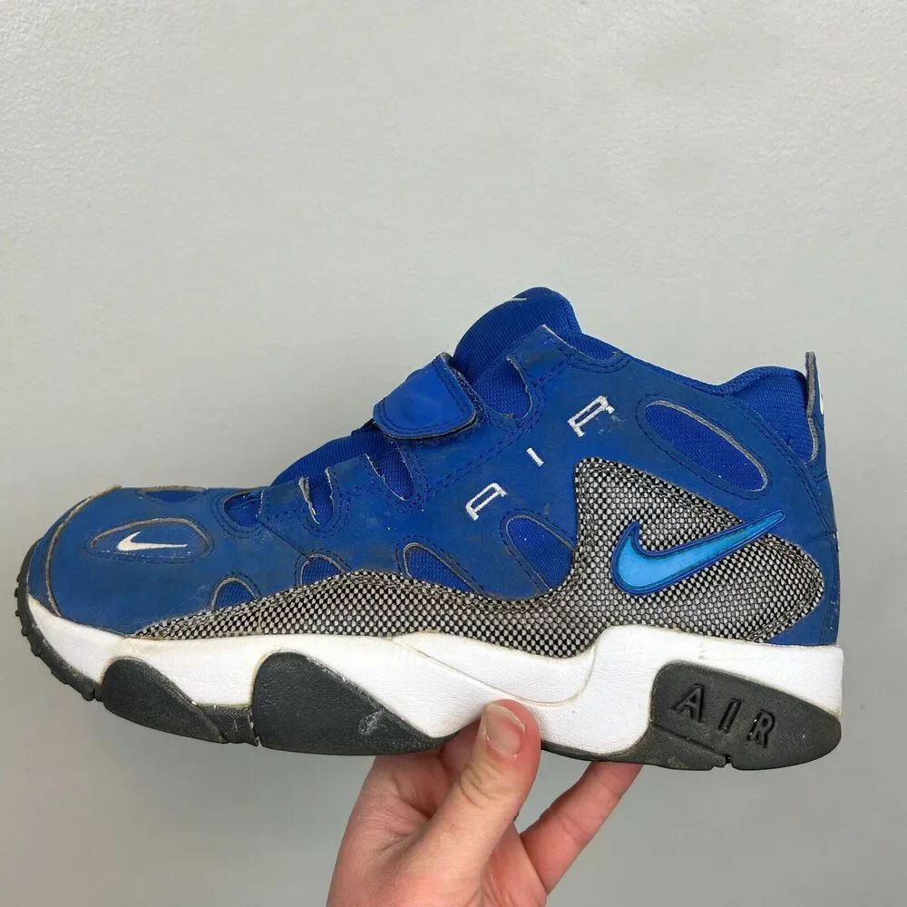 Nike shoes youth 7Y blue lace strap air turf raider 599812-400 NEEDS LACES‎ READ